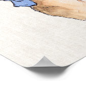 Poster Pierre avec fond de lin (Coin)