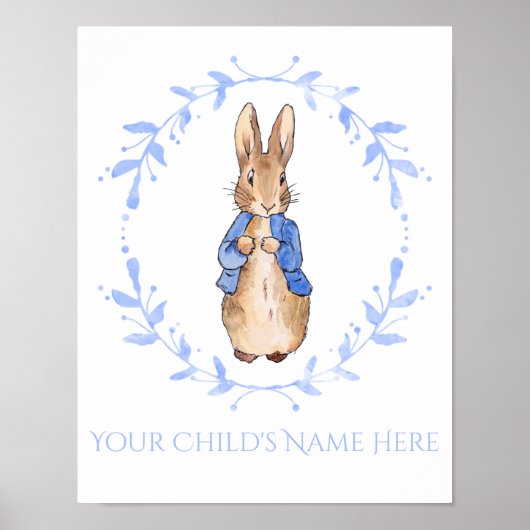 Poster Pierre avec personnalisation du nom de l'enfant (Devant)