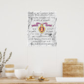 Poster Pierre blanche "PURPLE HEART" (Cuisine)