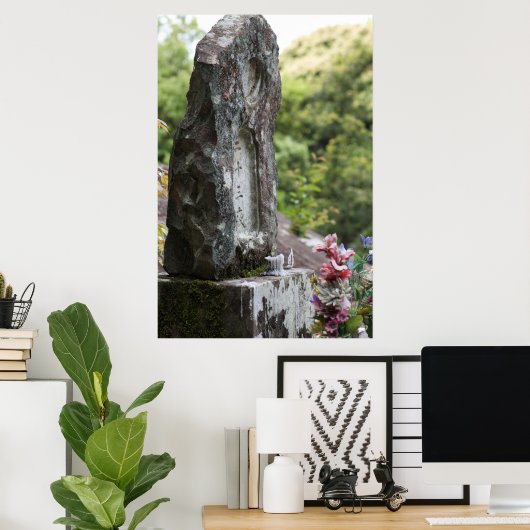 Poster Pierre commémorative bouddhiste (Bureau à domicile)