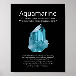 Poster Pierre cristalline Aquamarine Signifie