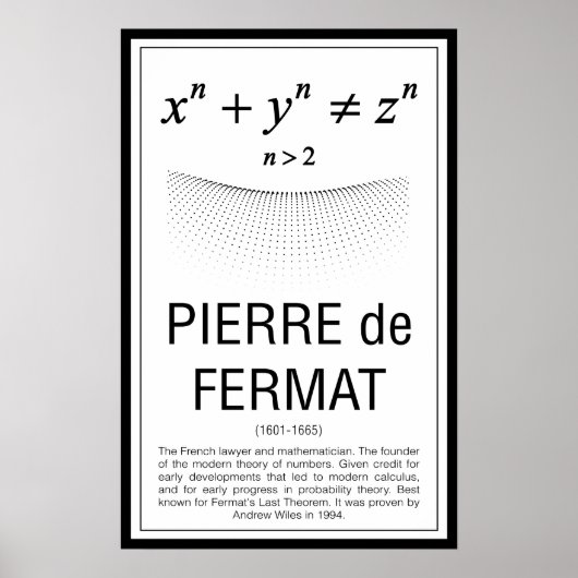 Poster Pierre de Fermat (Devant)