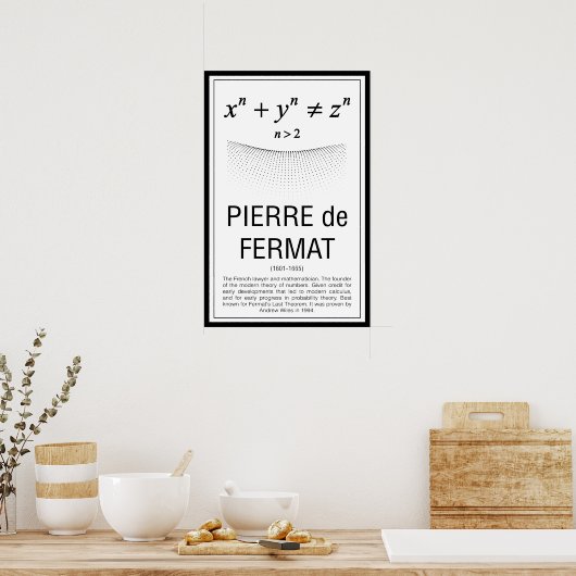 Poster Pierre de Fermat (Cuisine)
