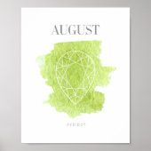 Poster Pierre de naissance Peridot août (Devant)