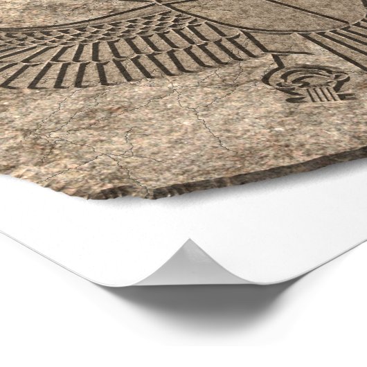 Poster Pierre de scarab antique égyptienne sacrée (Coin)