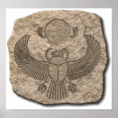 Poster Pierre de scarab antique égyptienne sacrée (Devant)