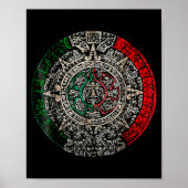 Poster Pierre de soleil du calendrier aztèque Art mexicai (Devant)