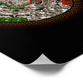 Poster Pierre de soleil du calendrier aztèque Gravure d'a (Coin)