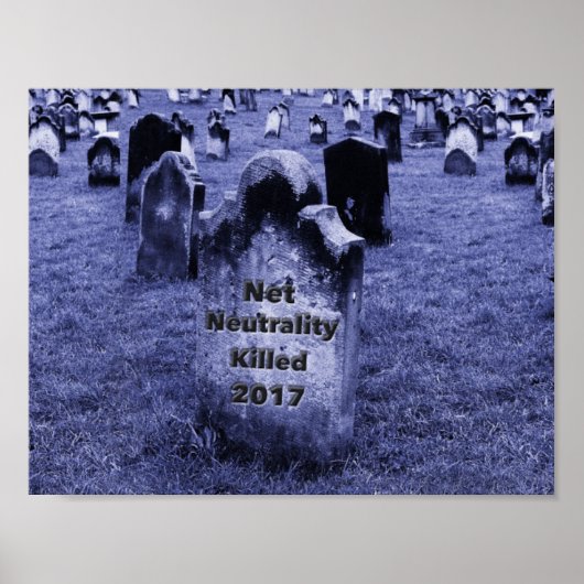 Poster Pierre d'entrée de neutralité Net RIP (Devant)