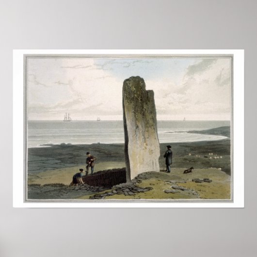 Poster Pierre druidique à Strather près de Barvas, île de (Devant)