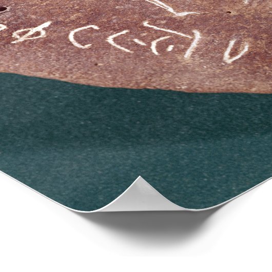 Poster Pierre inscrite avec une danseuse (Coin)