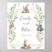 Poster Pierre le lapin Cartes et cadeaux botaniques (Devant)