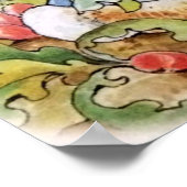 Poster Pierre le Lapin mangeant une carotte (Coin)