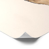 Poster Pierre le Lapin sur fond beige (Coin)