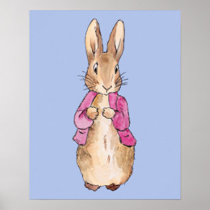 Poster Pierre le Lapin veste rose   