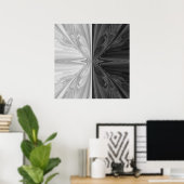 Poster Pierre noire et Marbre blanc Ying Yang (Bureau à domicile)