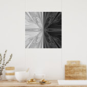 Poster Pierre noire et Marbre blanc Ying Yang (Cuisine)