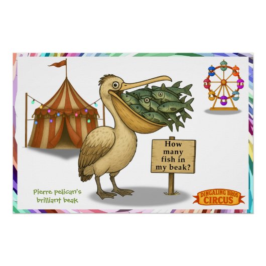 Poster Pierre pelican's brilliant beak (Devant)