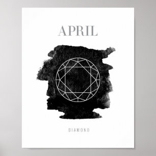 Poster Pierre porte-bonheur avril de diamant
