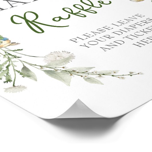 Poster Pierre Rabbit Fleur sauvage de la verdure Raffle d (Coin)