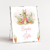Poster Pierre rose Rabbit Baby showers Livres et cadeaux