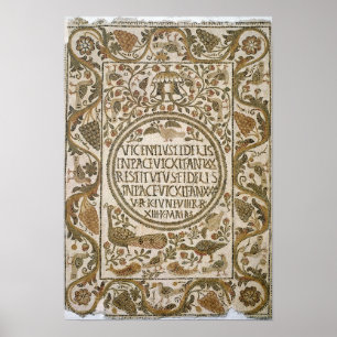 Poster Pierre tombale avec un épitaphe