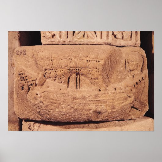 Poster Pierre tombale représentant un bateau de pêche (Devant)