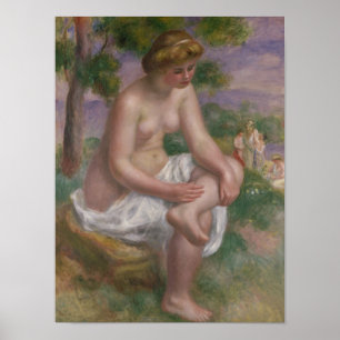 Poster Pierre un baigneur assis par   de Renoir dans un