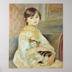 Poster Pierre un Renoir Julie Manet avec le chat