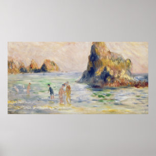 Poster Pierre une baie de Renoir Moulin Huet, Guernesey