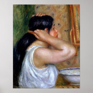 Poster Pierre une fille de Renoir se peignant les