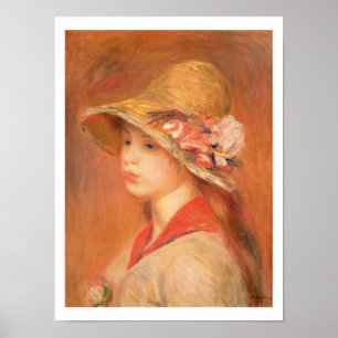 Poster Pierre une jeune femme de Renoir dans un