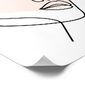 Poster Pierres 2 Abstraites minimes pour une seule ligne (Coin)