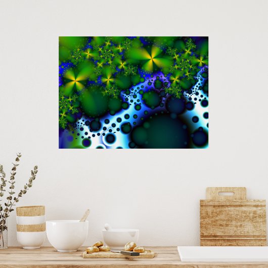 Poster Pierres à pas Cool Fractal Art Abstrait (Cuisine)