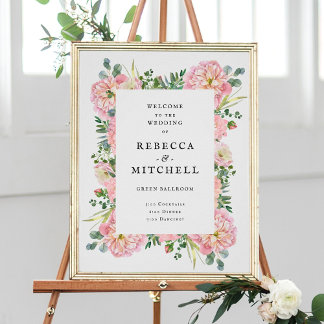 Poster Pierres blanches Hydrangea Eucalyptus Mariage Bien