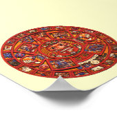 Poster Pierres Calendrier Aztec - affiche/impression (Coin)