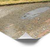 Poster Pierres de pluie, Bordure de pierre noire (Coin)