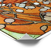 Poster Pierres et fleurs précieuses, Alphonse Mucha (Coin)