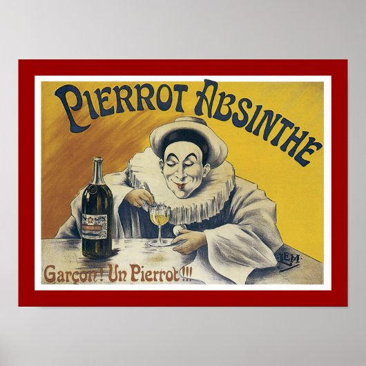 Poster Pierrot Absinthe (Devant)