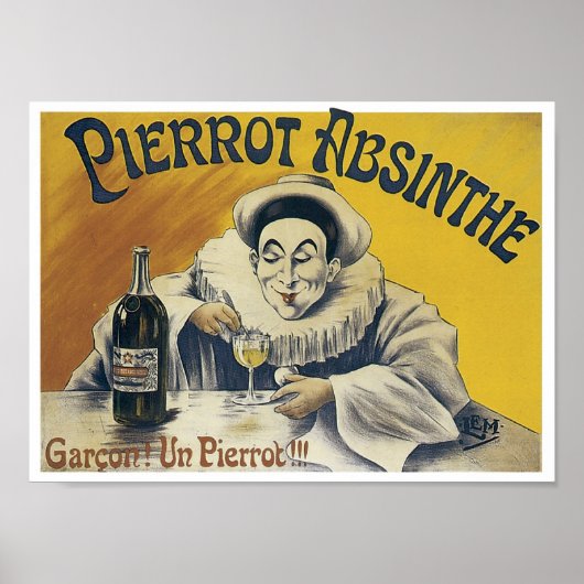 Poster Pierrot Absinthe (Devant)