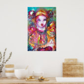 Poster PIERROT AVEC CHAT / Masques de Venise (Cuisine)
