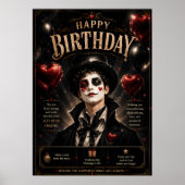 Poster Pierrot Élégant Noir et Blanc (Devant)