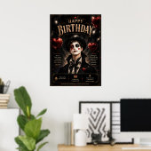 Poster Pierrot Élégant Noir et Blanc (Bureau à domicile)