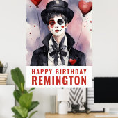 Poster Pierrot noir et blanc (Bureau à domicile)