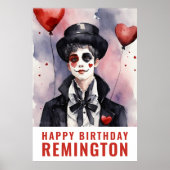 Poster Pierrot noir et blanc (Devant)