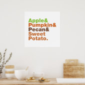 Poster Pies de vacances ~ Fête Noël Thanksgiving Noël (Cuisine)