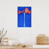 Poster Piet Mondrian - Amaryllis Peinture aux Fleurs (Cuisine)