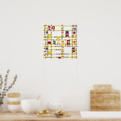 Poster Piet Mondrian Broadway Boogie Woogie (Cuisine)