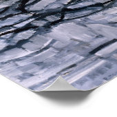 Poster Piet Mondrian Célèbre Peinture L'Arbre Gris (Coin)