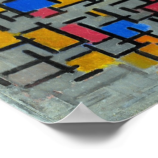 Poster Piet Mondrian Composition (Coin)